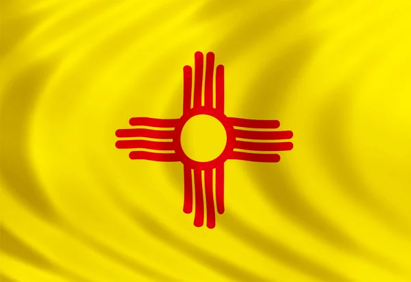 New Mexico flag of silk — Stock Photo, Image