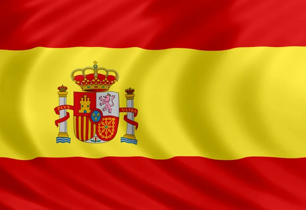 Bandera de España de seda —  Fotos de Stock