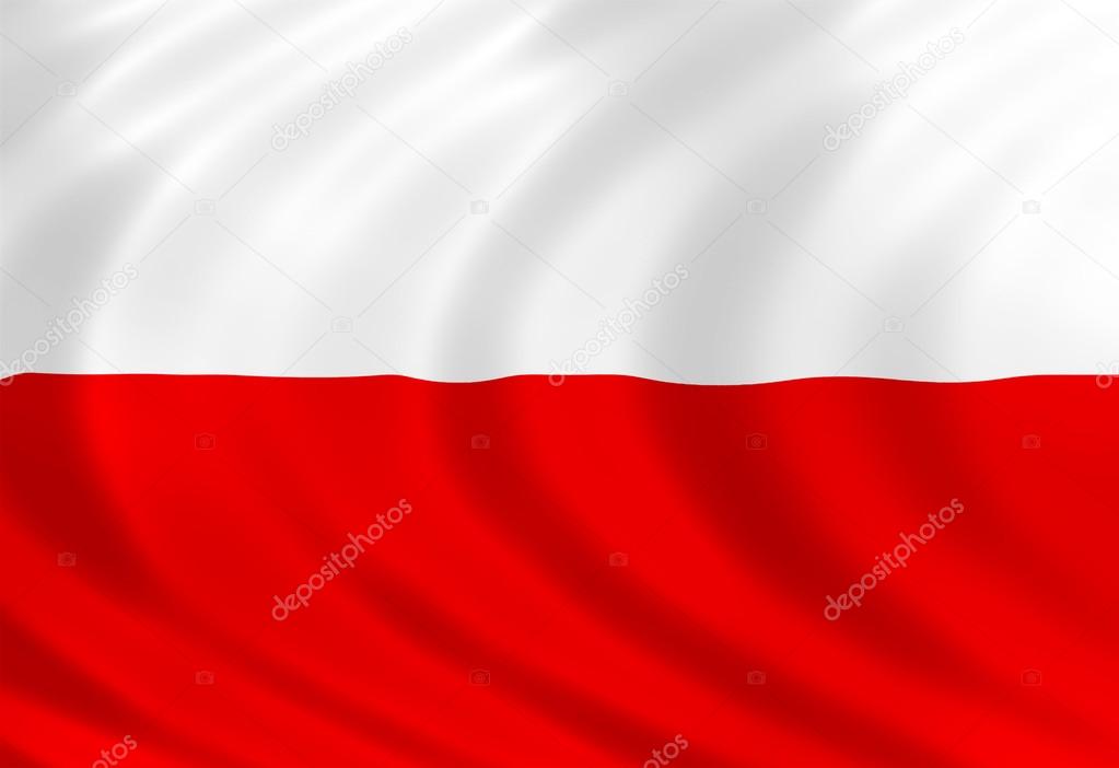 Poland flag of silk