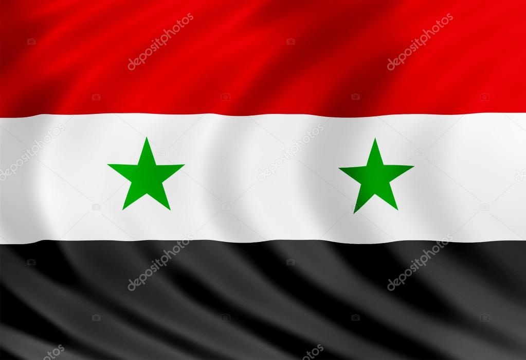 Syria flag of silk