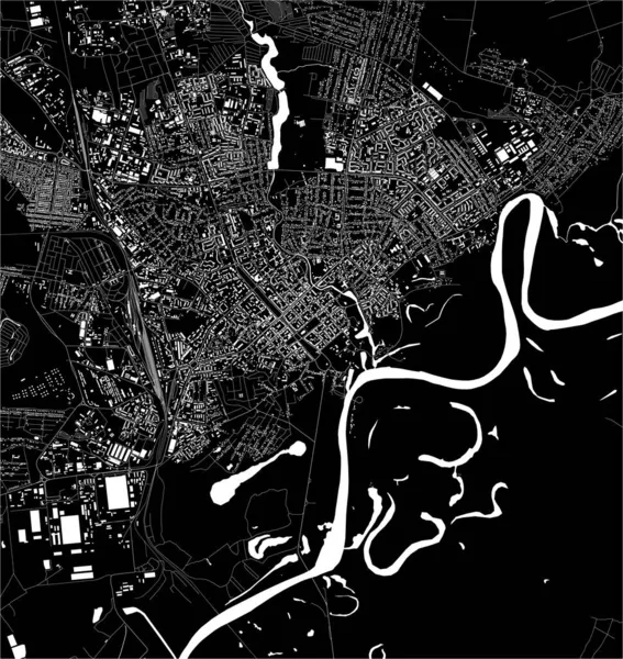 Mapa Vectorial Ciudad Chernihiv Ucrania — Archivo Imágenes Vectoriales