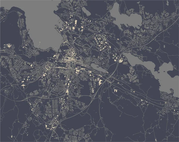 Mapa de la ciudad de Lahti, Finlandia — Vector de stock