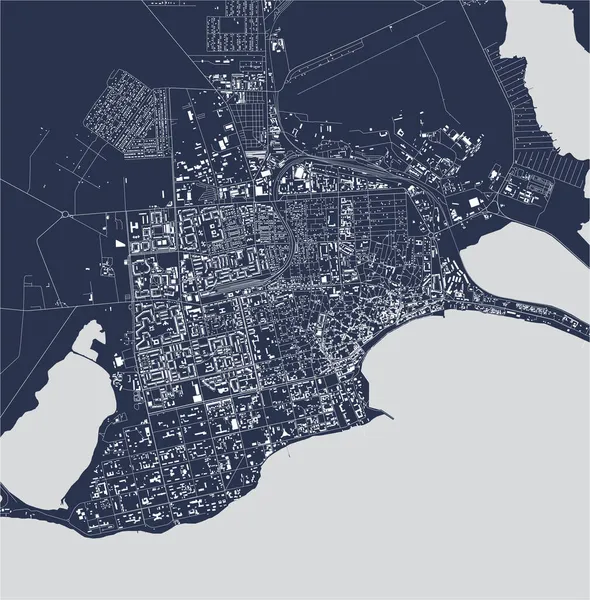 Carte de la ville de Erevpatoria, Crimée — Image vectorielle