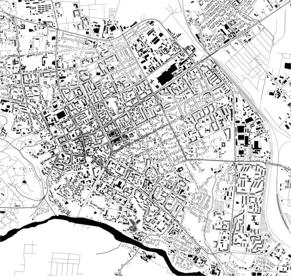 Kaart van de stad Zhytomyr, Oekraïne — Stockvector