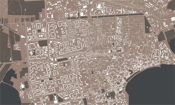 Karte der Stadt Jewpatoria, Krim — Stockvektor