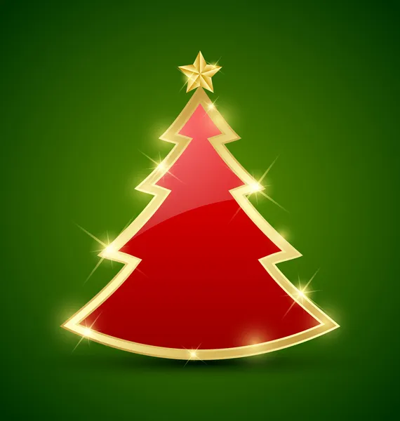 Απλό χριστουγεννιάτικο δέντρο Royalty Free Εικονογραφήσεις Αρχείου