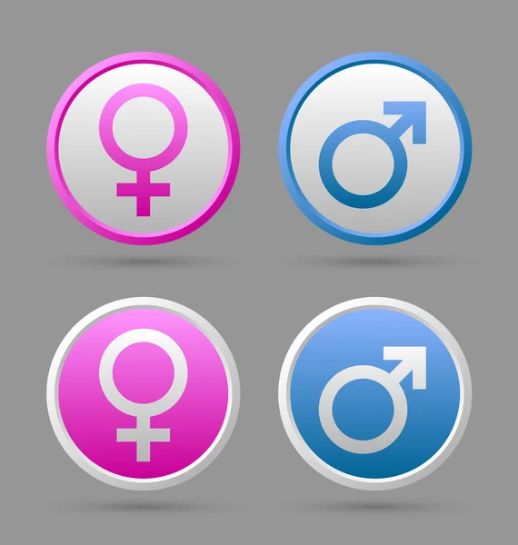 Venus and Mars female and male symbols — Stock Vector