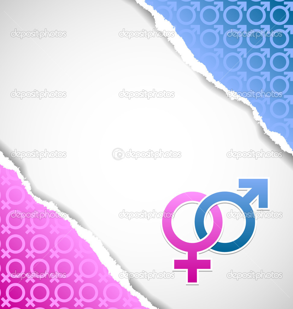 Venus and Mars female and male symbol document template