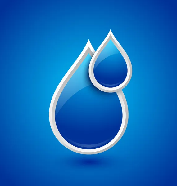 Gotas de agua icono — Archivo Imágenes Vectoriales