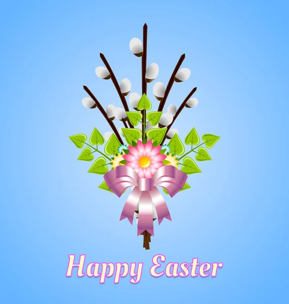 Feliz ramo de Pascua — Vector de stock