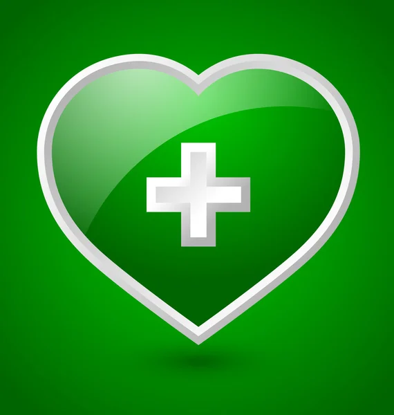 Medicinsk hjärta ikon — Stock vektor