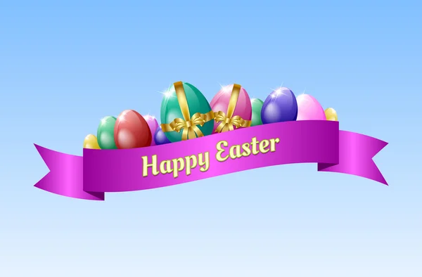 Happy Easter greeting card template — Stock Vector