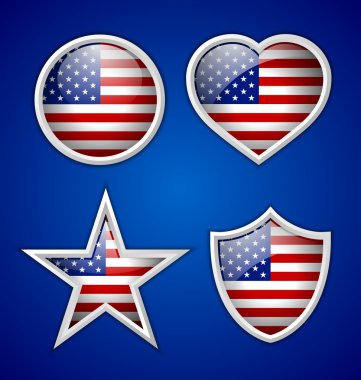 American badges clipart