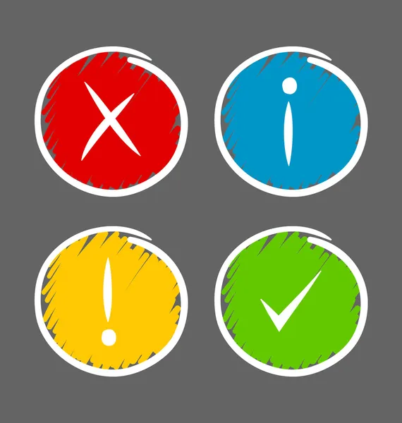 Iconos de notificación — Vector de stock