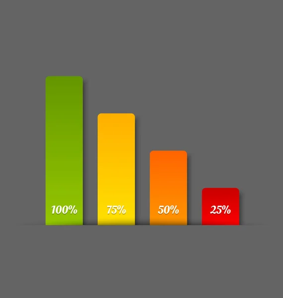 Eenvoudig staafdiagram — Stockvector