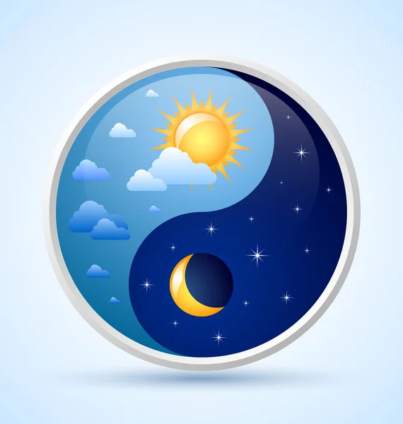 Day and night symbol — Stock Vector