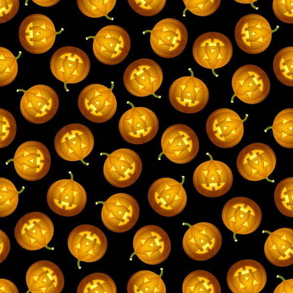 Modèle de citrouille Halloween sans couture — Image vectorielle