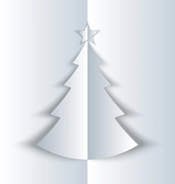 Enkel vikta julgran — Stock vektor