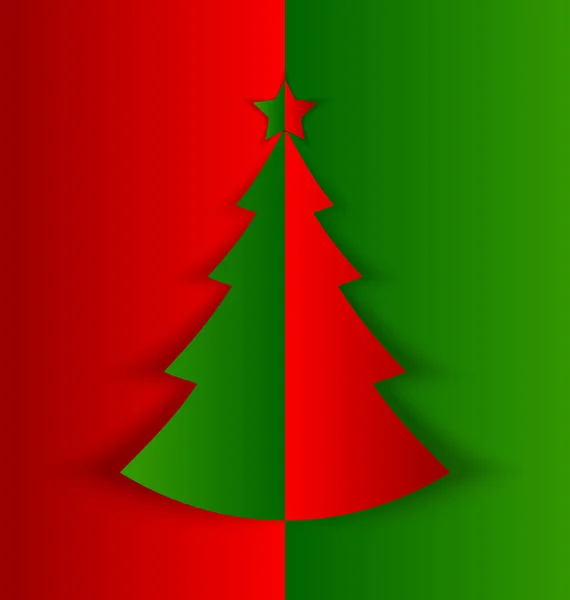 Árbol de Navidad plegado simple — Archivo Imágenes Vectoriales