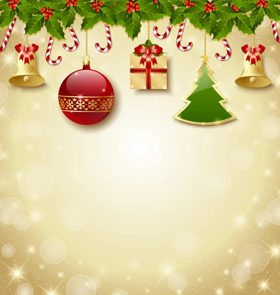 Decoración tradicional de Navidad — Archivo Imágenes Vectoriales