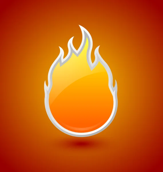 Oheň ikona — Stockový vektor