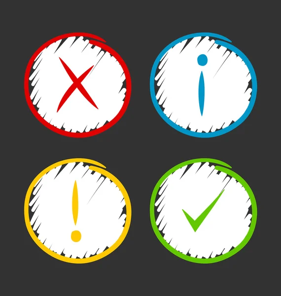 Iconos de notificación — Vector de stock