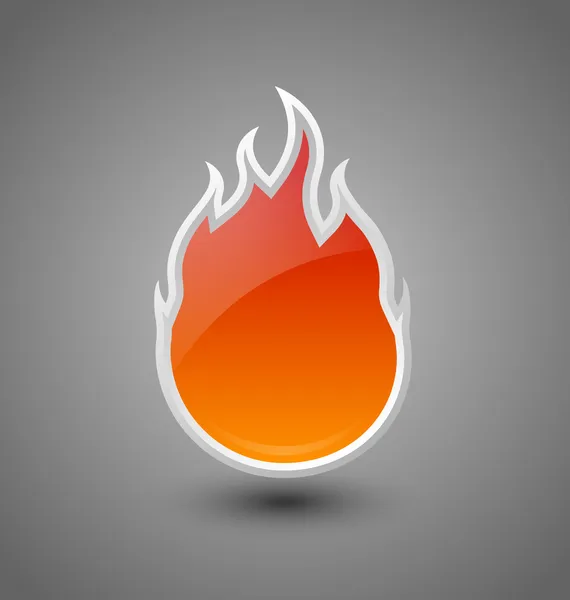 Icône de feu — Image vectorielle