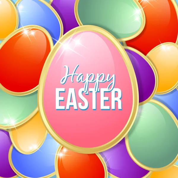 Easter eggs card template — Stock Vector