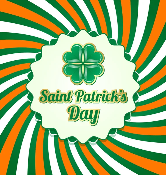 Saint Patrick's Day badge — Stock Vector