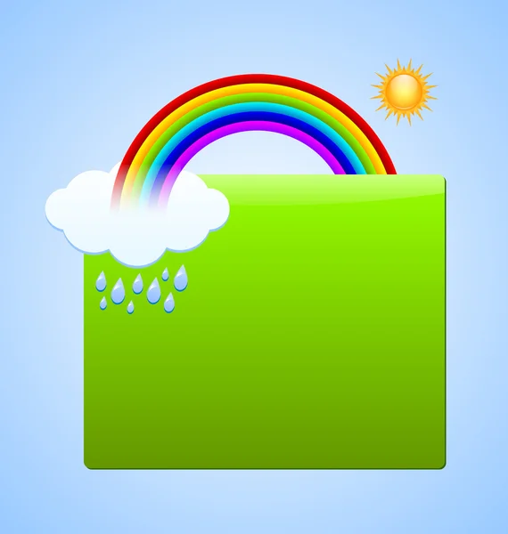 Rainbow scenă placă — Vector de stoc