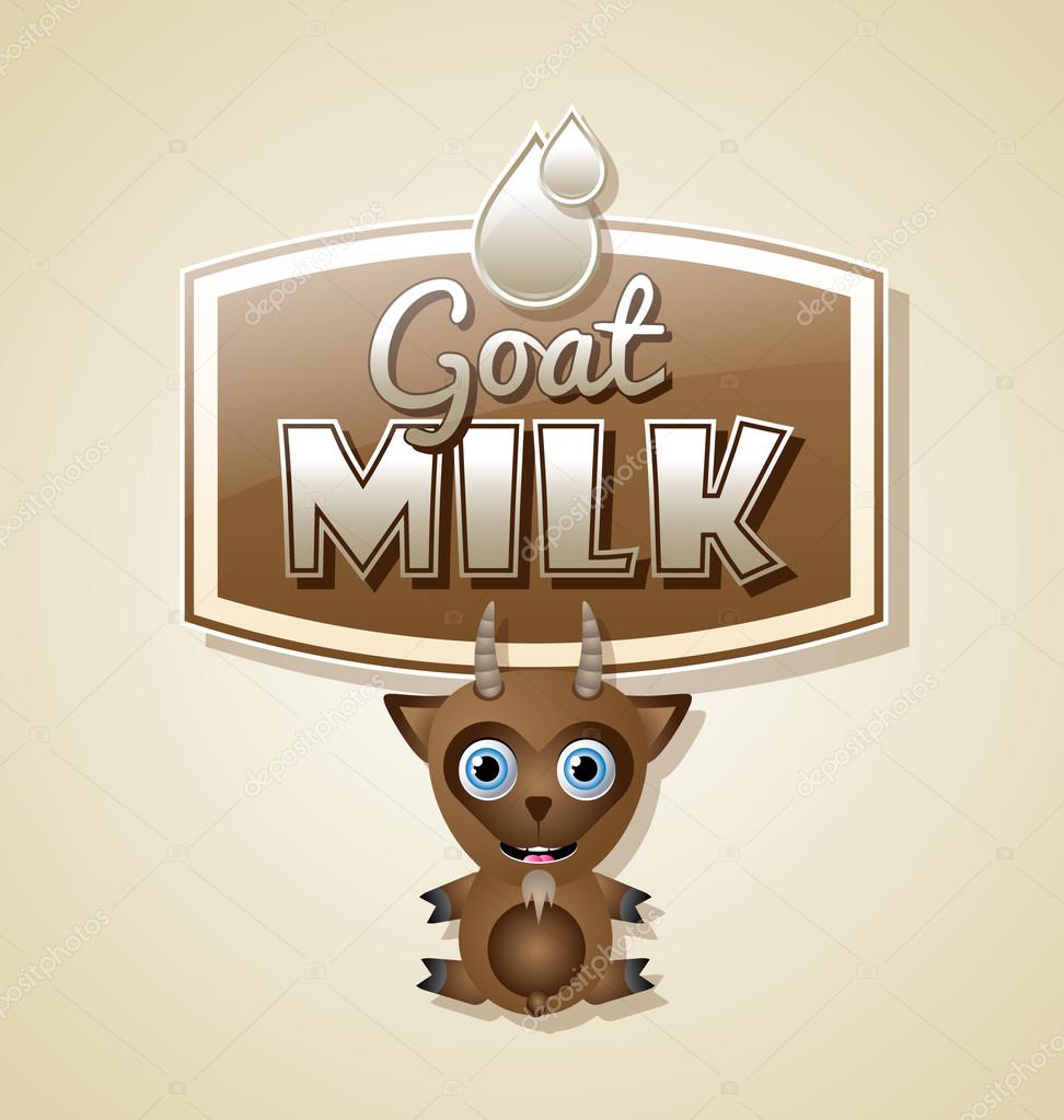 Goat milk label Stock Illustration by ©PKIllustrations 45434777