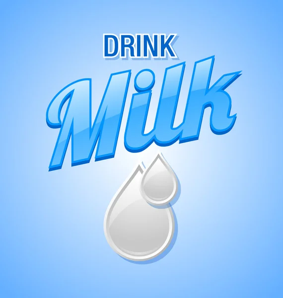 Drink melk sjabloon — Stockvector