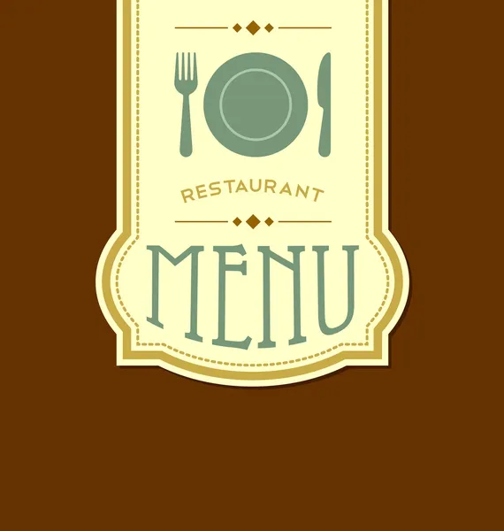 Cubierta de menú restaurante — Vector de stock