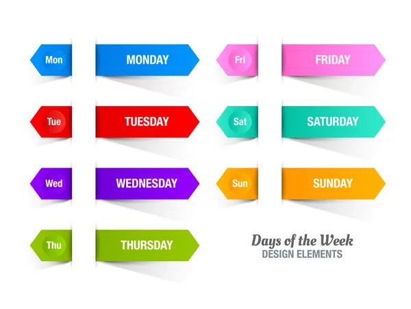 Days of the week — Stock Vector
