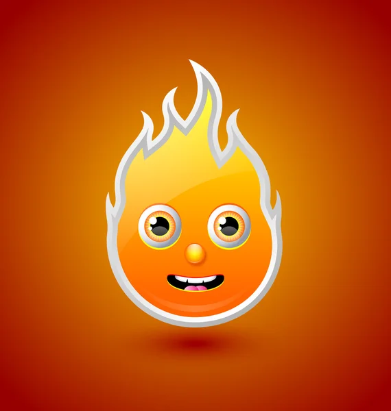 Fire character — Stock Vector
