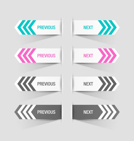 Previous and next buttons — Stock Vector