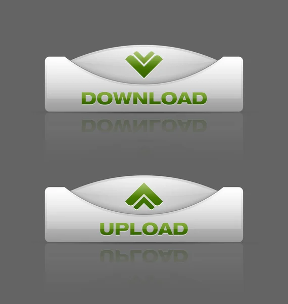 Download and upload buttons — Stock Vector