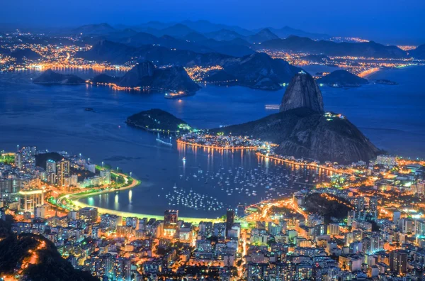 Pão de Açucar & Blue Hour — Stok fotoğraf