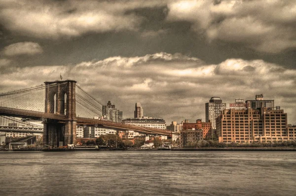 Brooklyn Brug monotone — Stockfoto