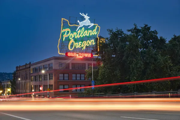 Foto Van Oude Stad Portland Oregon — Stockfoto