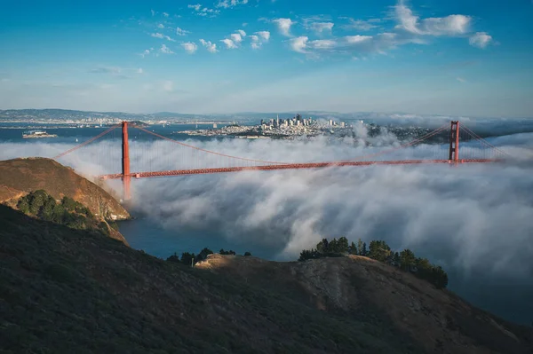 Foto Golden Gate Bron Vid Solnedgången Tid — Stockfoto