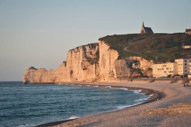 Photo of tretat Beach France at the sunset time
