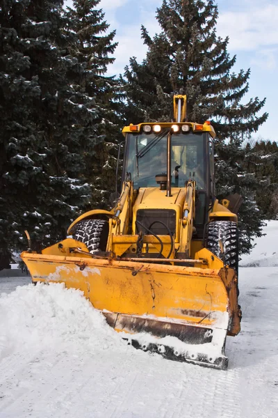 Bulldozer på jobbet — Stockfoto