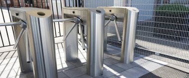 the turnstile passage border crossing point is closed. High quality photo