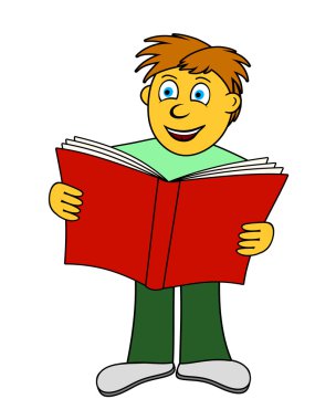 Çocuk bir kitap okur