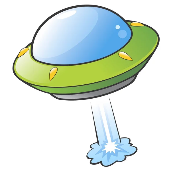 Cartoon Flying Saucer — Stock Vector