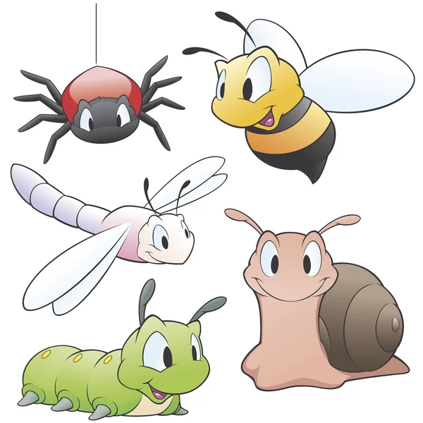 Cartoon insekter — Stock vektor