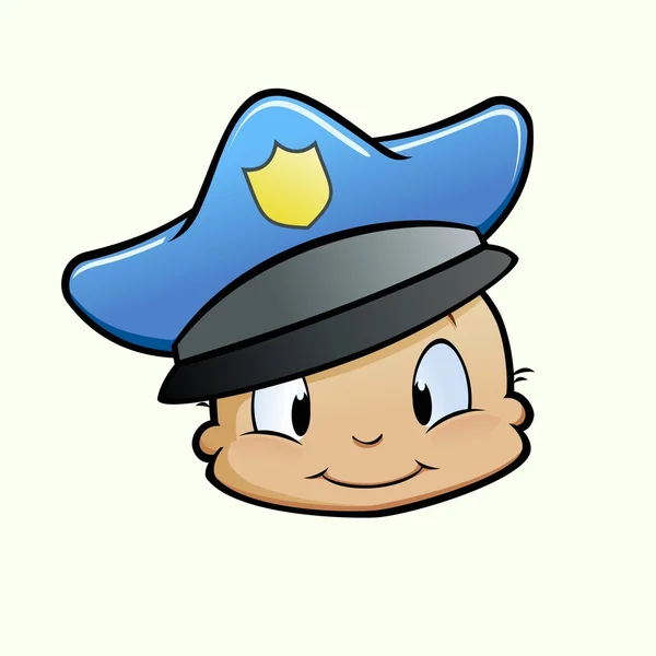 Bebé policía — Vector de stock