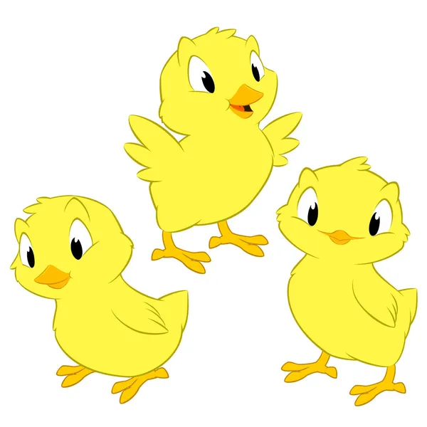 Pollos de dibujos animados — Archivo Imágenes Vectoriales