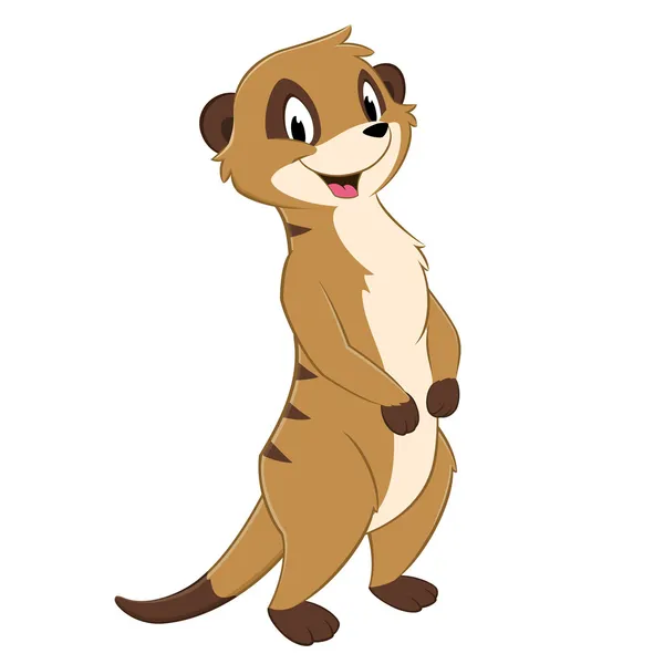 Meerkat de dibujos animados — Vector de stock